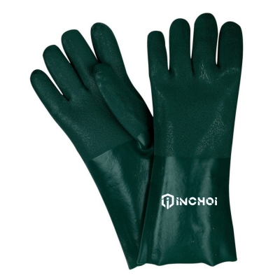 Chemical Resistant Dark Green PVC Work Gloves