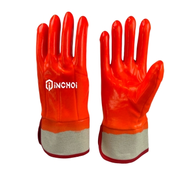 Fluorescent PVC Chemical Gloves