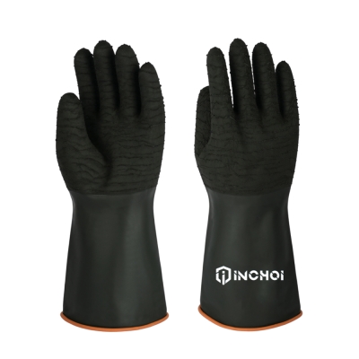 Heavy Duty Black Rubber Industrial Gloves