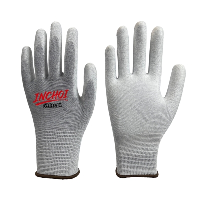 Carbon Fiber ESD Gloves with PU Coated