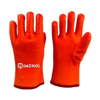 Fluorescent PVC Chemical Gloves