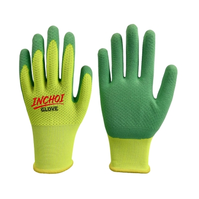 Hexa-Comb Work Gloves with Sandy Latex Coating
