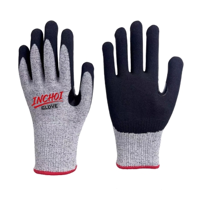 Sandy Nitrile Cut  Resistant  Gloves & Reinforced Thumb Crotch