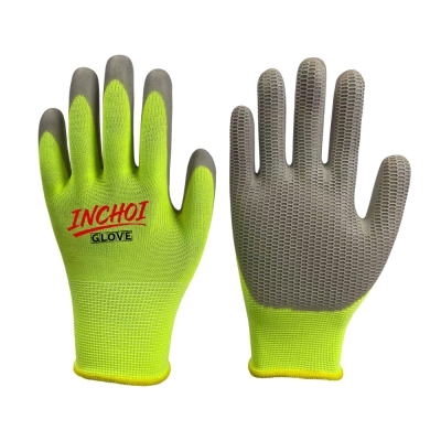 13-Gauge Work Gloves with Embossed Foam Latex Coating