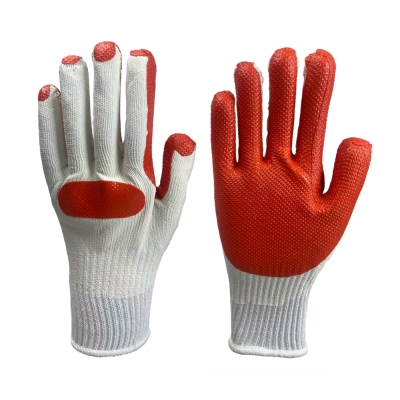 Rubber Diamond Grip Gloves with Reinforced Back