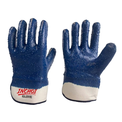 Heavy-Duty Blue Nitrile Glove - Rough Finish