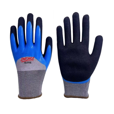 Double-Dipped Sandy Nitrile Cut-Resistant Gloves  (15-Gauge)