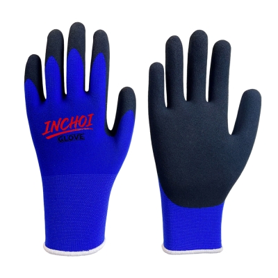 15-Gauge Nylon-Spandex Sandy Latex Coated Gloves