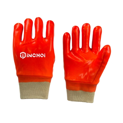 Fluorescent PVC Chemical Gloves