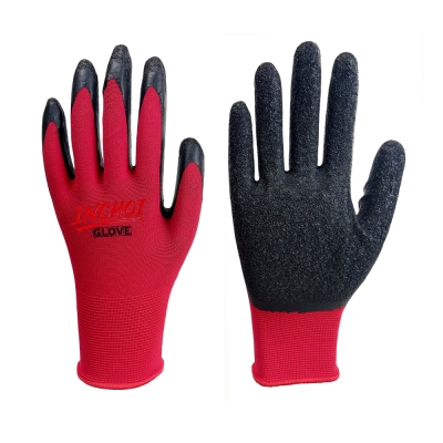 13-Gauge Crinkle Latex Work Gloves